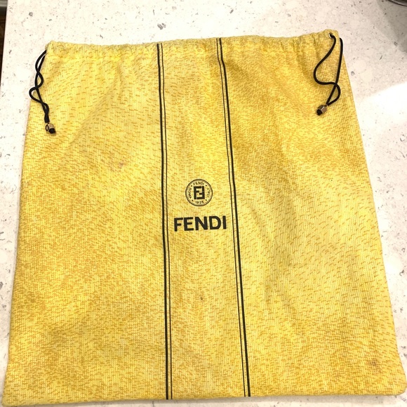 SOLD FENDI DUST BAG w/GOLD TONE ACCENTS DRAWSTRING